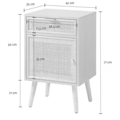 Calicosy - Nachtkastje MIYA - Licht hout - 71x42x36.5 cm Sale