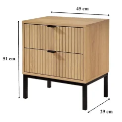 Calicosy - Nachtkastje TARA - Licht hout - 51x45x29 cm Online