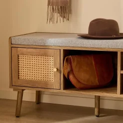 Calicosy - PALMO Bank - B100 cm - Licht hout 100 cmx39 cmx49 cm New