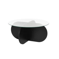 Calicosy - Salontafel AERIS - Zwart hout - 35x75x75 cm Clearance