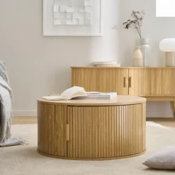 Calicosy - Salontafel ERNEST - Licht hout - 35,5x75x75 cm Outlet