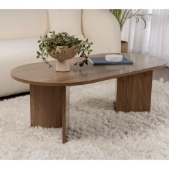 Calicosy - Salontafel IRIS - Walnoot - 39,8x119x60 cm Discount