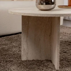 Calicosy - Salontafel IRIS - Travertijn - 39,8x119x60 cm Clearance