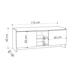 Emob CALICOSY - Schoenenbank ZULLA - - 43x110x37 cm Discount