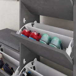 Calicosy - Schoenenkast DUDE - Beton grijs - 118,5x105x26 cm Hot