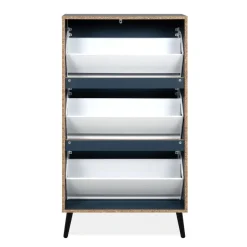 Calicosy - Schoenenkast VIGO - Alby blauw / zwart - 125x70x24 cm Best