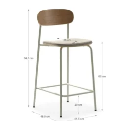 Calicosy - Set van 2 ADRIANA-krukken - 48x42x66 cm New