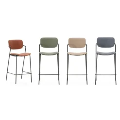 Calicosy - Set van 2 krukken met zwarte MAIKA - 51x44x66 cm Outlet