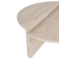 Calicosy - Set van 2 Salontafels ORION - Travertijn - 35x90x90 cm New