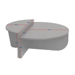Calicosy - Set van 2 Salontafels ORION - Travertijn - 35x90x90 cm New
