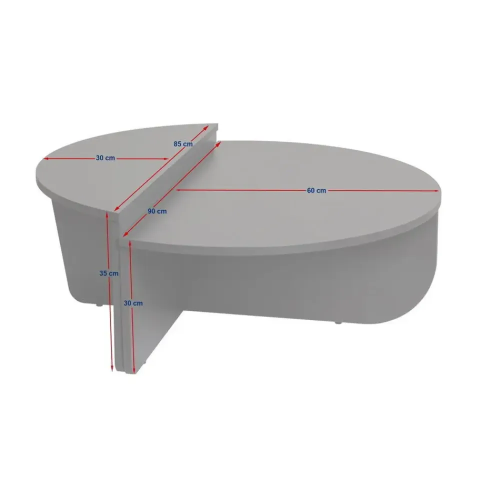 Calicosy - Set van 2 Salontafels ORION - Travertijn - 35x90x90 cm New