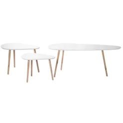 Calicosy - Set van 3 salontafels - Wit - 42x103x50 cm Sale