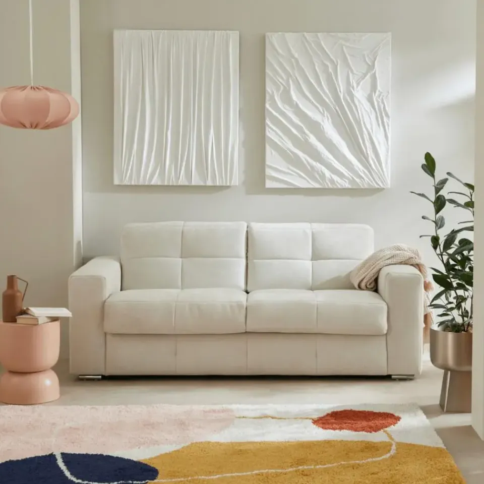 Calicosy - Slaapbank CAMERON - Beige - 84x207x102 cm Online