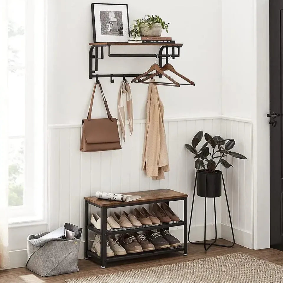 Merkloos CALICOSY - Wandkapstok - - 27x66x30 cm