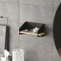 Calicosy - Wandrek WREN - Zwart/hout - 20x40x19 cm Outlet