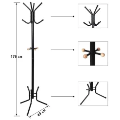 Songmics CALICOSY - Zwarte - - 49x178x49 cm Hot