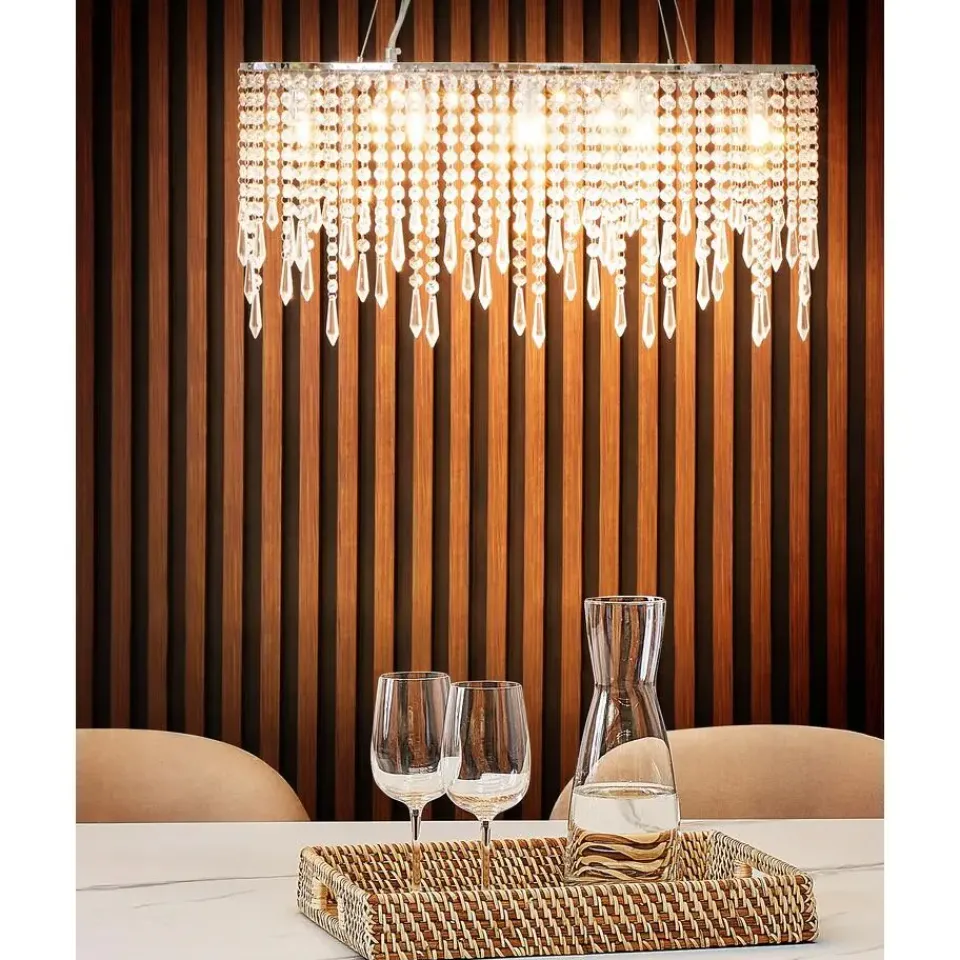 Beliani CALVELLE - Kroonluchter - Zilver - Ijzer Clearance