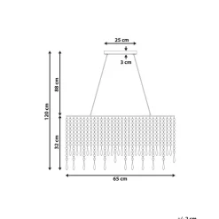 Beliani CALVELLE - Kroonluchter - Zilver - Ijzer Clearance