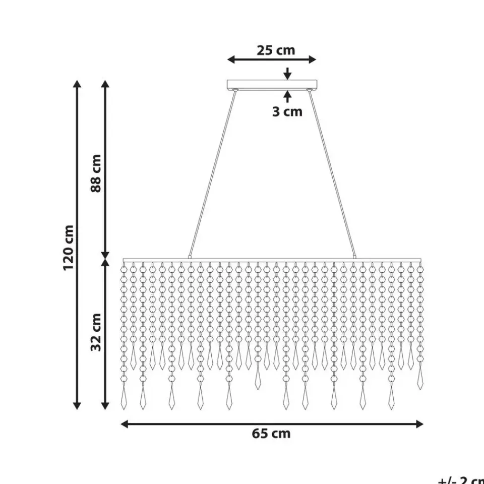 Beliani CALVELLE - Kroonluchter - Zilver - Ijzer Clearance