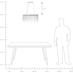 Beliani CALVELLE - Kroonluchter - Zilver - Ijzer Clearance