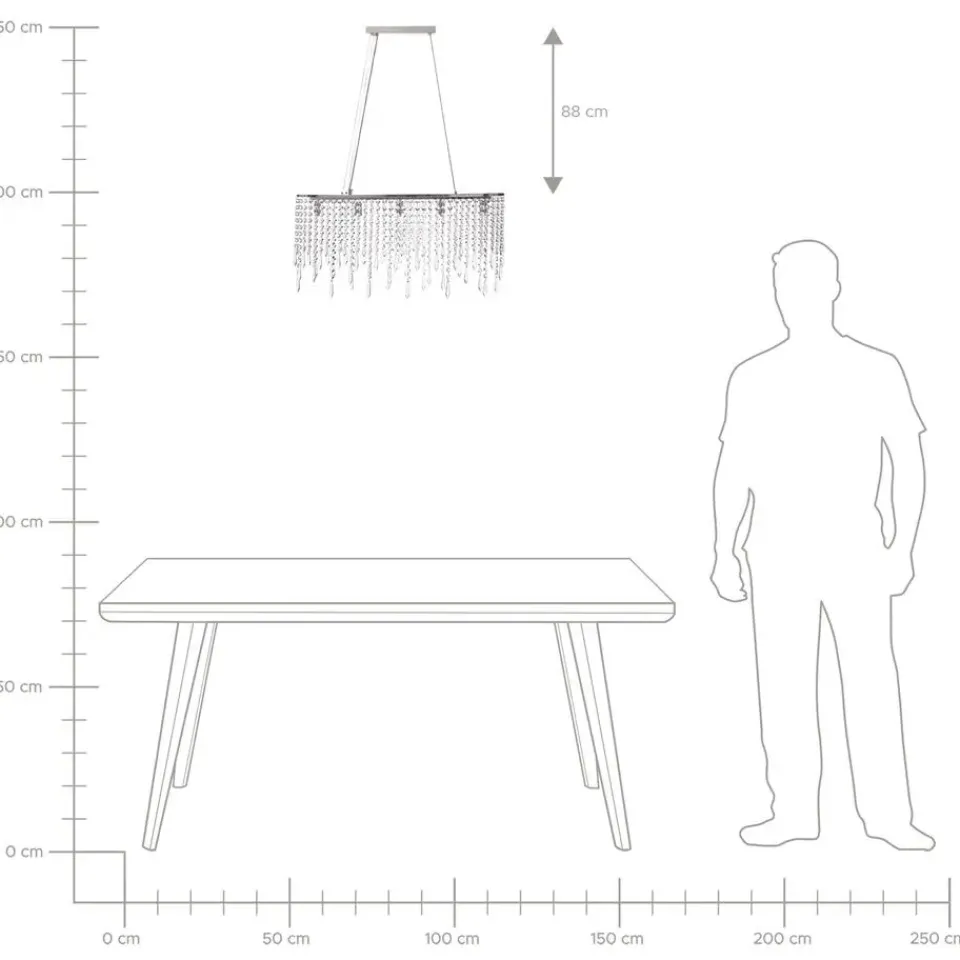 Beliani CALVELLE - Kroonluchter - Zilver - Ijzer Clearance