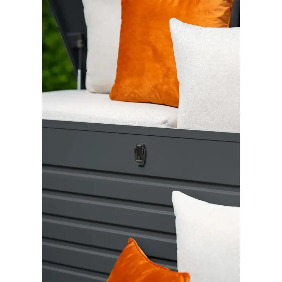 Garden Impressions Cambridge kussenbox - aluminium - 141x73 cm - carbon black Hot