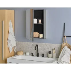 Beliani CAMERON - Badkamermeubel - Zwart - Multiplex Clearance