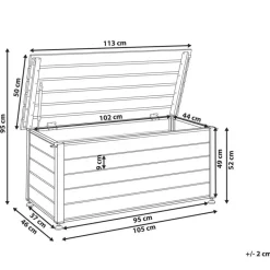 Leen Bakker CAMPALTO - Kussenbox - Donkerbruin - 113 x 50 cm - Aluminium Sale