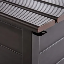 Leen Bakker CAMPALTO - Kussenbox - Donkerbruin - 113 x 50 cm - Aluminium Sale