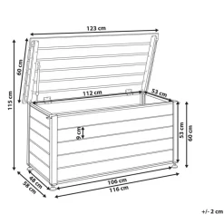 Leen Bakker CAMPALTO - Kussenbox - Donkergrijs - 123 x 60 cm - Aluminium Hot