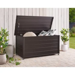 Leen Bakker CAMPALTO - Kussenbox - Donkerbruin - 123 x 60 cm - Aluminium Discount