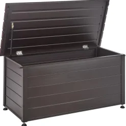 Leen Bakker CAMPALTO - Kussenbox - Donkerbruin - 123 x 60 cm - Aluminium Discount