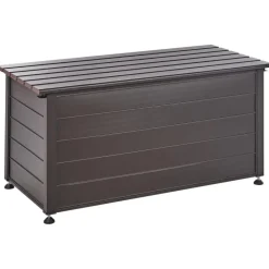 Leen Bakker CAMPALTO - Kussenbox - Donkerbruin - 123 x 60 cm - Aluminium Discount