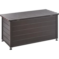 Leen Bakker CAMPALTO - Kussenbox - Donkerbruin - 123 x 60 cm - Aluminium Discount