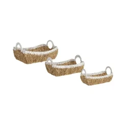 Beliani CAMPHA - Manden set van 3 - Natuurlijk - Waterhyacint Discount