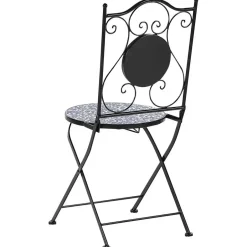 Beliani CAMPRENA - Tuinstoel set van 2 - Zwart - Metaal Clearance