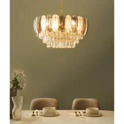 Leen Bakker CANAGUA - Kroonluchter - Messing/Transparant - Glas Best