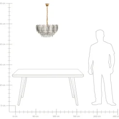 Leen Bakker CANAGUA - Kroonluchter - Messing/Transparant - Glas Best