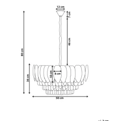 Leen Bakker CANAGUA - Kroonluchter - Messing/Transparant - Glas Best