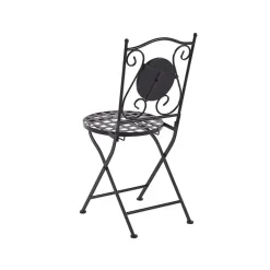 Beliani CARIATI - Tuinstoel set van 2 - Zwart - IJzer New
