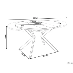 Beliani CARLEA - Uitschuifbare eettafel - Lichtbruin - MDF Best