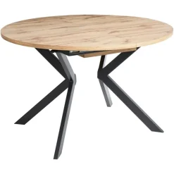 Beliani CARLEA - Uitschuifbare eettafel - Lichtbruin - MDF Best