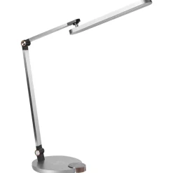Leen Bakker CAROY - Bureaulamp LED - Grijs - Synthetisch materiaal