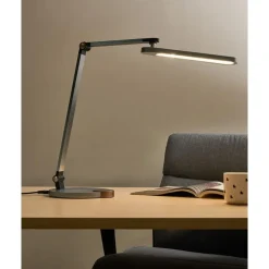 Leen Bakker CAROY - Bureaulamp LED - Grijs - Synthetisch materiaal