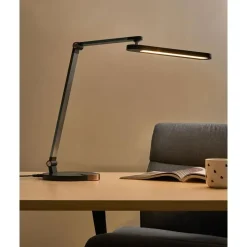 Leen Bakker CAROY - Bureaulamp LED - Zwart - Synthetisch materiaal Online
