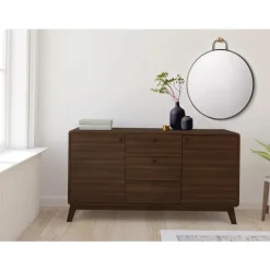 Loft24 Cassie - Dressoir met 3 laden en 2 deuren walnut-look New