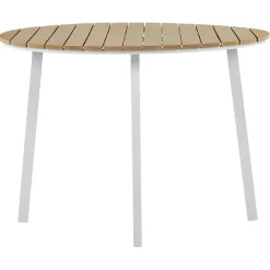 Beliani CAVOLI - Tuinset voor 4 - Wit/Beige - Aluminium