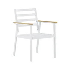 Beliani CAVOLI - Tuinset voor 4 - Wit/Beige - Aluminium