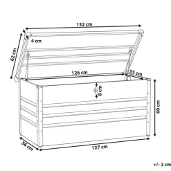 Leen Bakker CEBROSA - Kussenbox - Blauw - 400 l - Staal Clearance