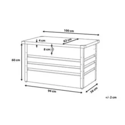 Beliani CEBROSA S - Kussenbox - Grijs - Staal Hot